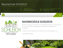 Tablet Screenshot of baumschuleschleich.de